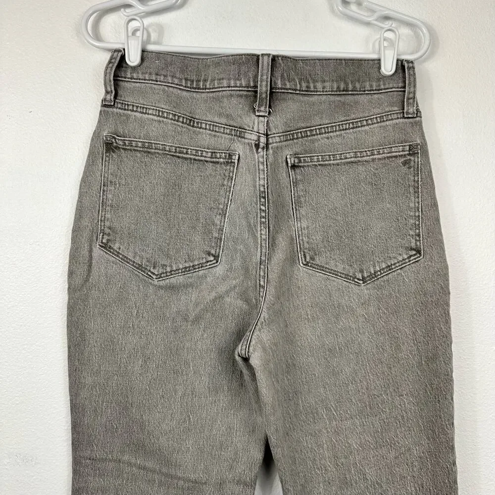 Madewell The Mom Jean Grey Wash Size 28